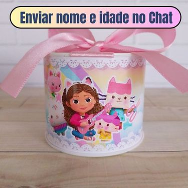 Kit Tubolata Personalizada (5X6) CASA DA GABY - Aniversário Lembrancinha Batizado Chá de Bebe