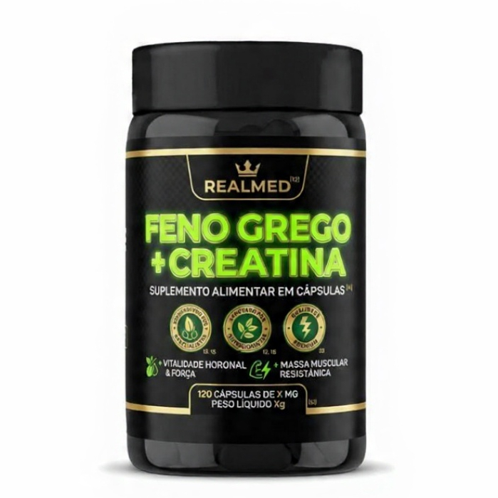 Creatina + Feno 500mg (120 cáps) — Força, Resistência e Recuperação