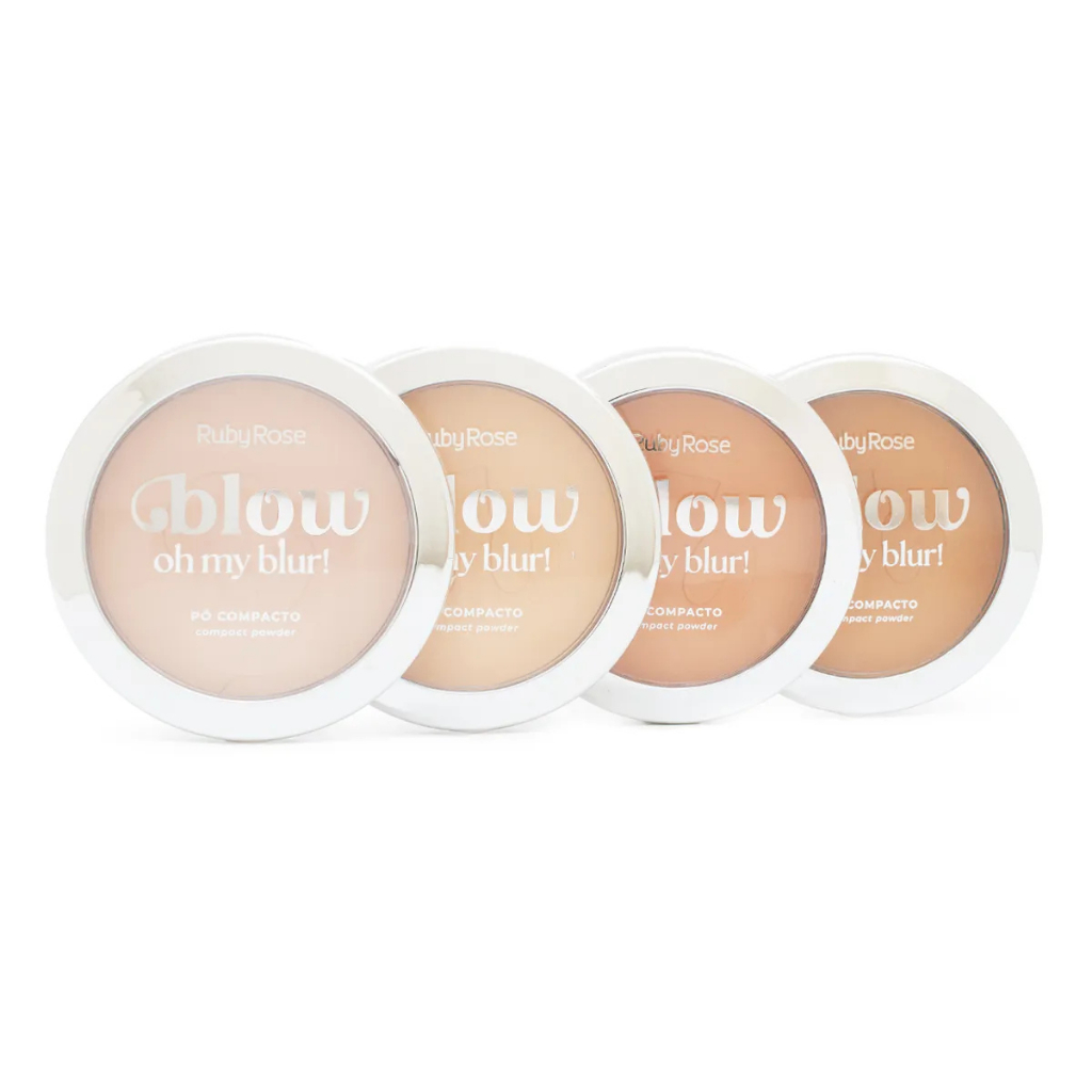 Pó Compacto Ruby Rose Blow Oh My Blur Original Efeito Matte Pele Uniforme