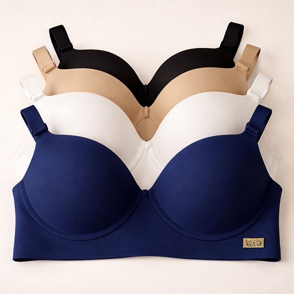 Kit C/3 Sutiãs reforçado Feminino Reforçado Confortável Sustentação Alças Reguláveis  Ou 2/1 Unidade