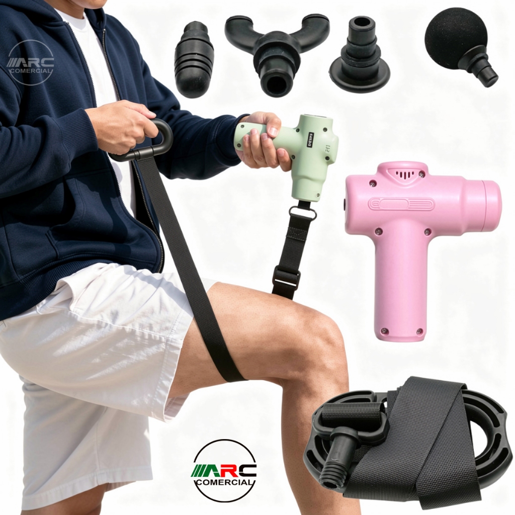 Pistola Massageadora Elétrica Corporal De Fisioterapia Massageador Facial Gun Portátil Sem Fio