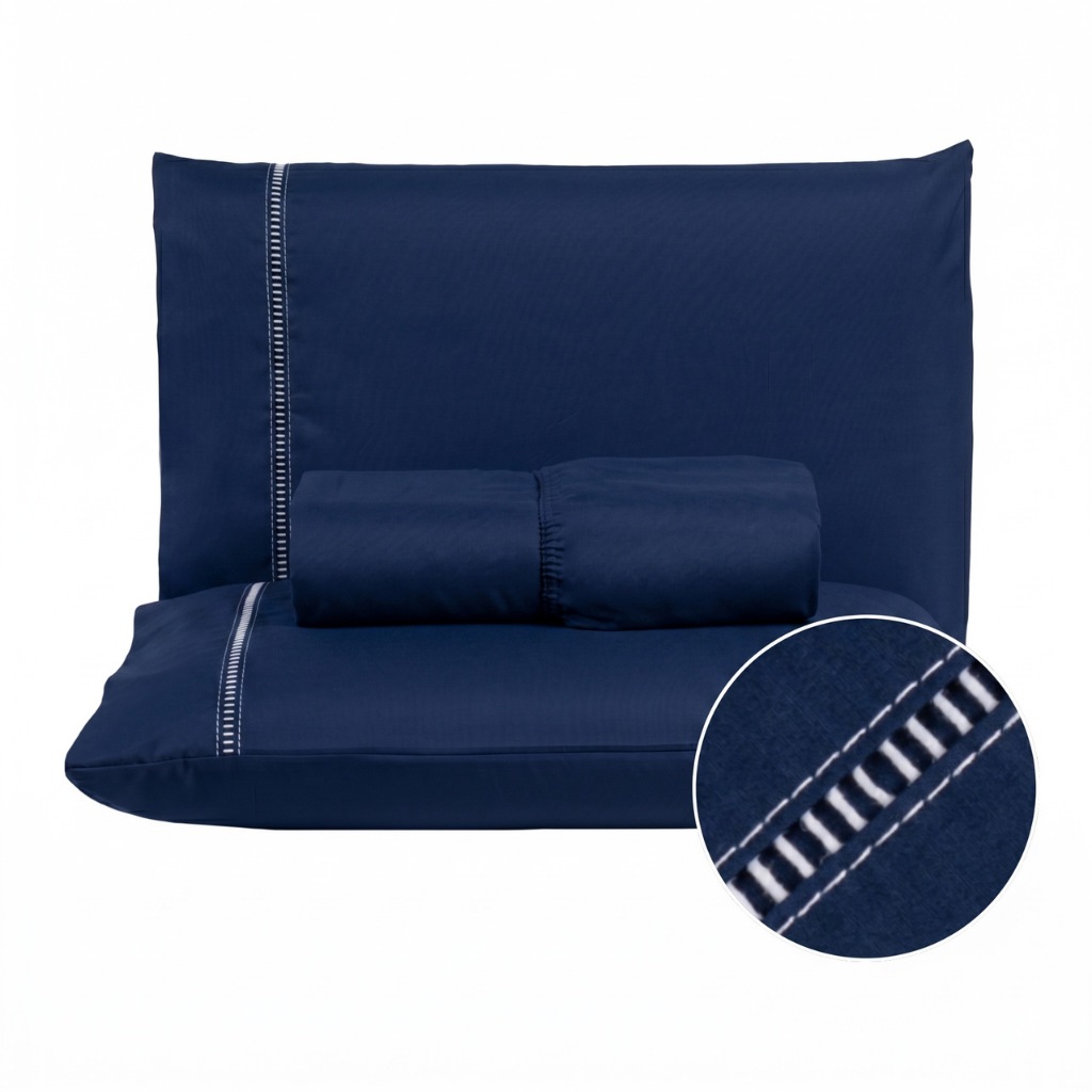 Kit Jogo de Lençol Roupa de Cama Box Solteiro Casal Queen King 400 fios Toque Macio com Ponto Palito