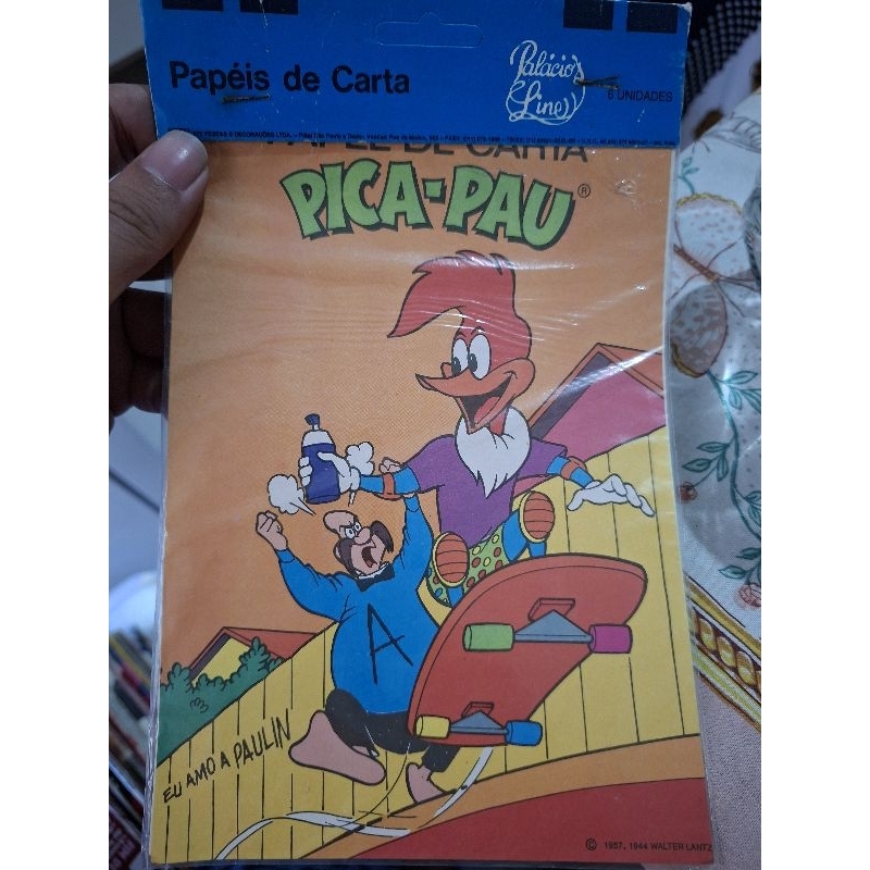 Papel de Carta Pica Pau lacrado vintage raro
