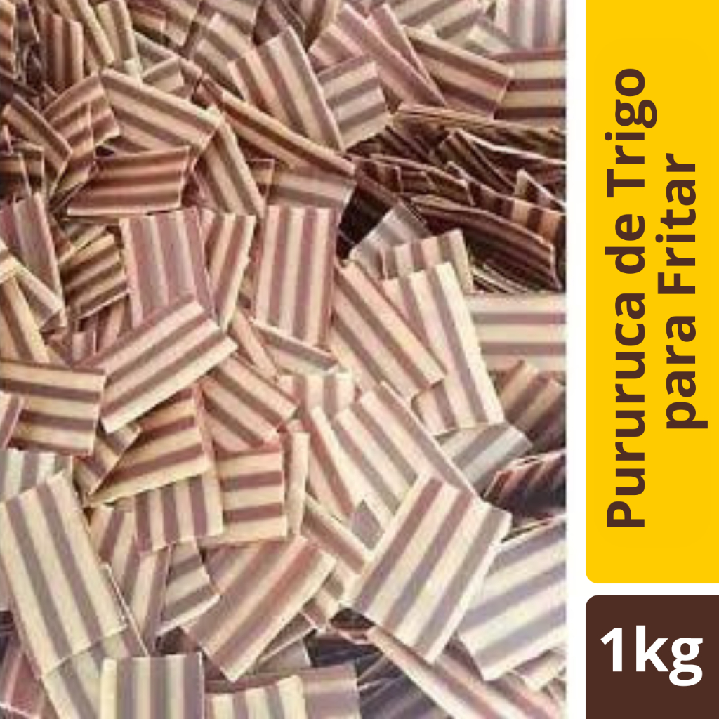 Pururuca de Trigo Para Fritar Listrada Crua 2kg Pellet de Trigo Para Fritar Salgadinho de Bacon + Tempero de Bacon