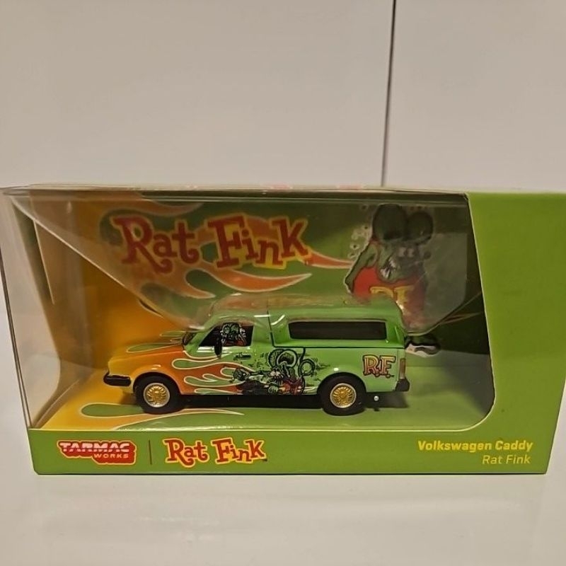 Tarmac Works 1/64 Miniatura Premium Volkswagen Caddy Rat Fink Collab 64 Schuco