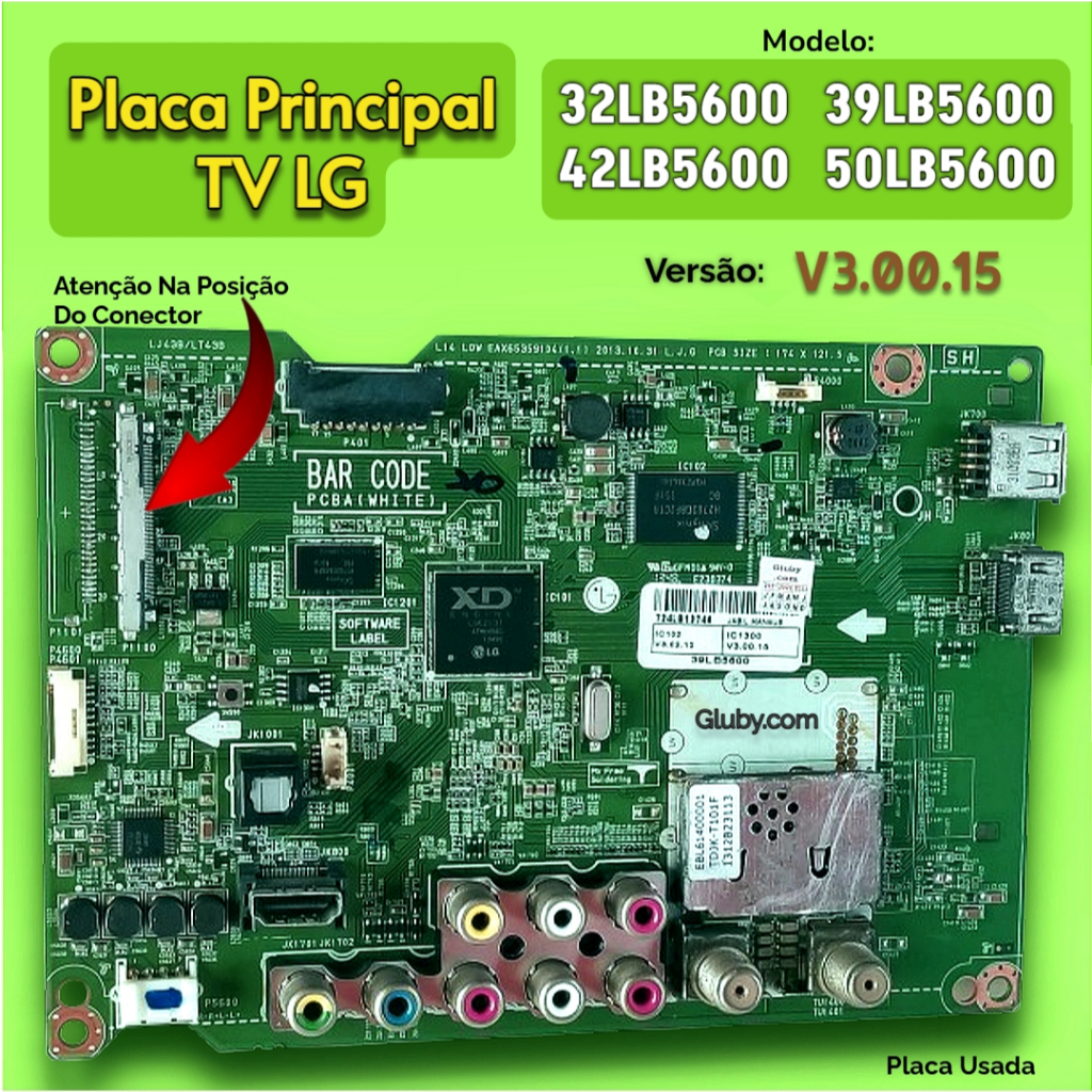 PLACA PRINCIPAL TV LG MODELOS 32LB5600 39LB5600 42LB5600 50LB5600