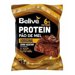 PÃO DE MEL BELIVE PROTEIN ZERO - Display com 10 unidades de 45g