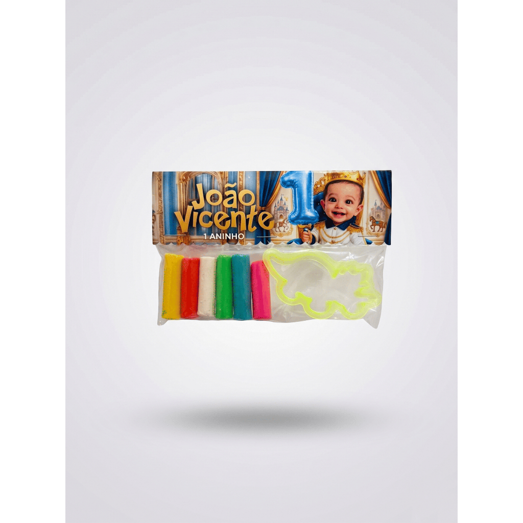 Kit Massinha Personalizada + Forminhas | Lembrancinha Festa Infantil