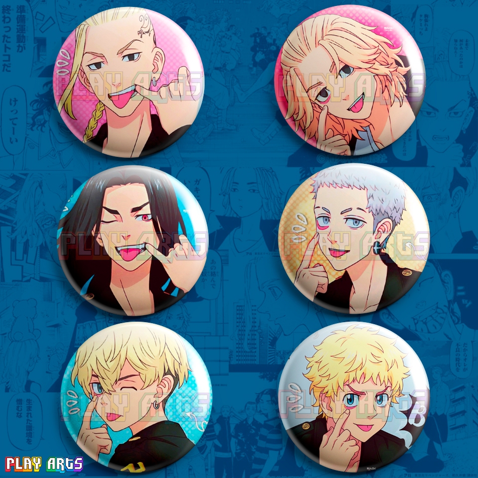Bottons Broche Animações Anime Tokyo Revengers