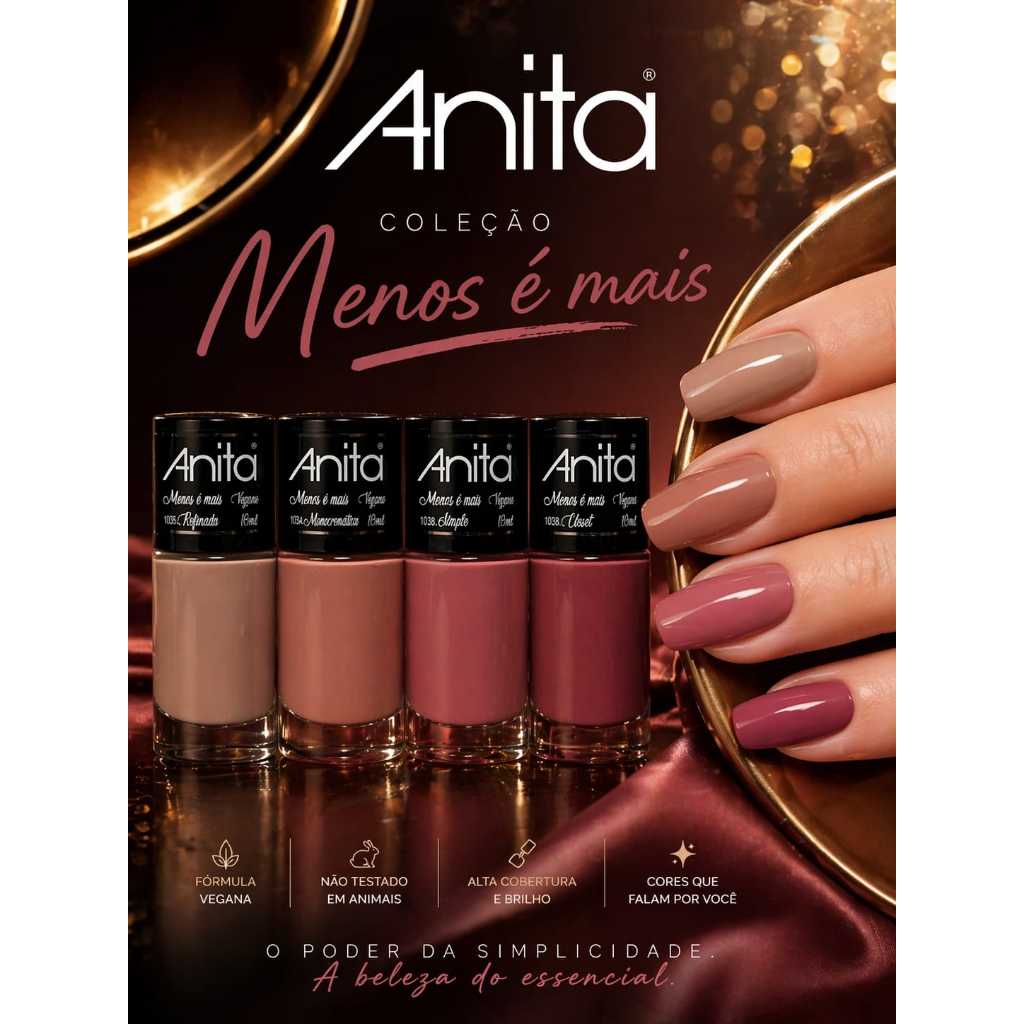kit 4 Esmaltes Coleção Menos É Mais Anita
