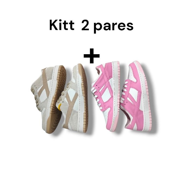 Tênis Feminino kiit 2 pares vai 2 pares Tênis dia/dia impecável