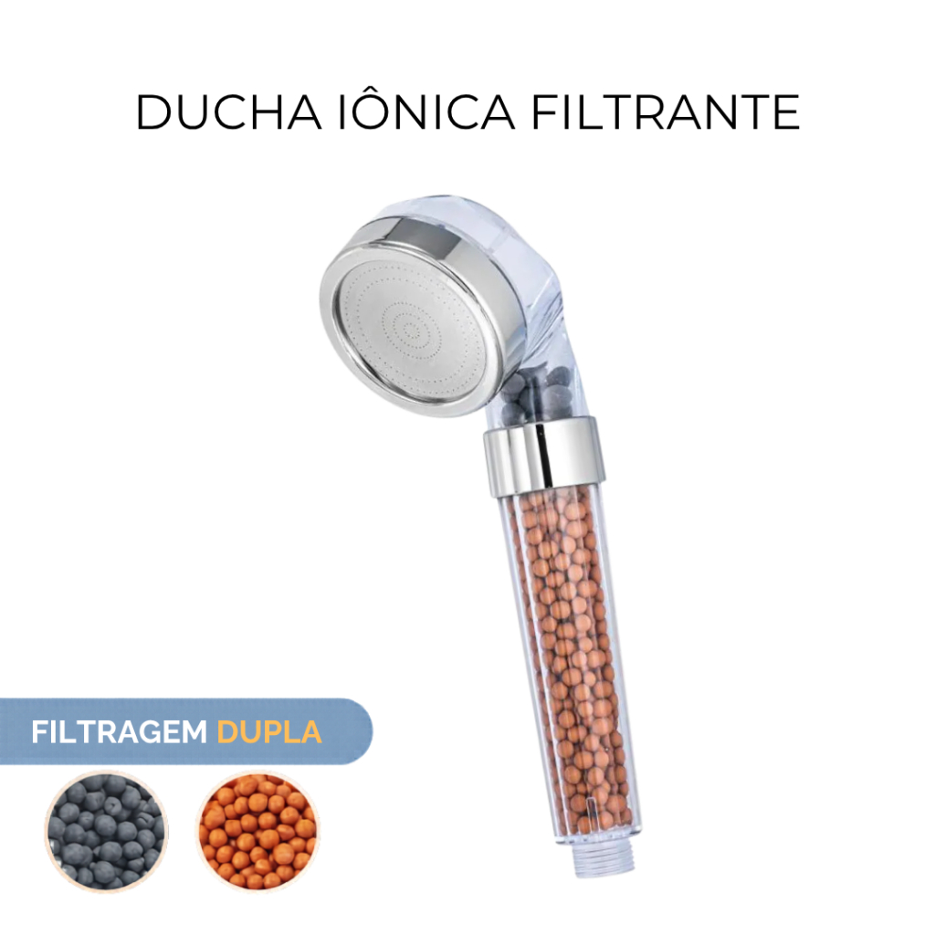Ducha Chuveiro Alta Pressão Filtragem Iônica Cromoterapia Spa Relaxante Purificador De Água
