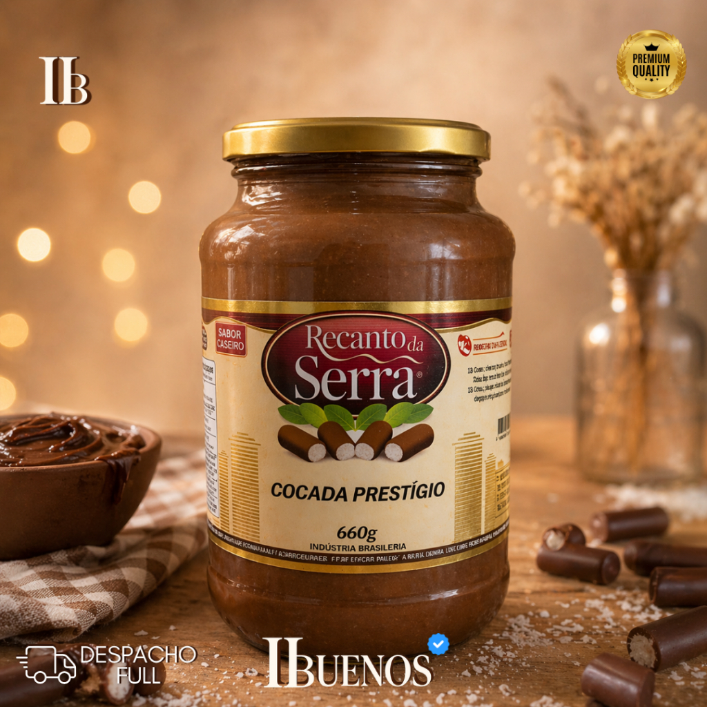Cocada Prestígio 660gr | Chocolate com Coco Ralado - Recanto da Serra