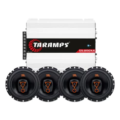 Kit 4 Alto Falantes Jbl 6 Pol 6Trms80 + Amplificador Ds800x4 2 Ohms 800w