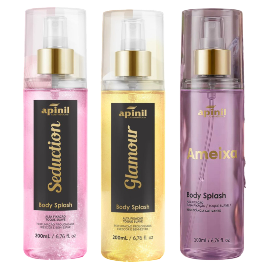Body Splash Spray Iluminado Corporal Colônia 200ml - Apinil