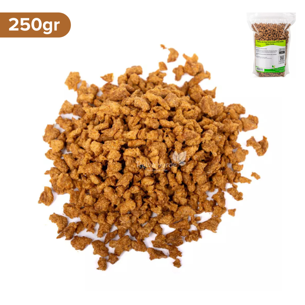 Proteína de Soja Sabor Costela Relva Verde 250g PTS Saborizada para Molhos Recheios e Escondidinhos