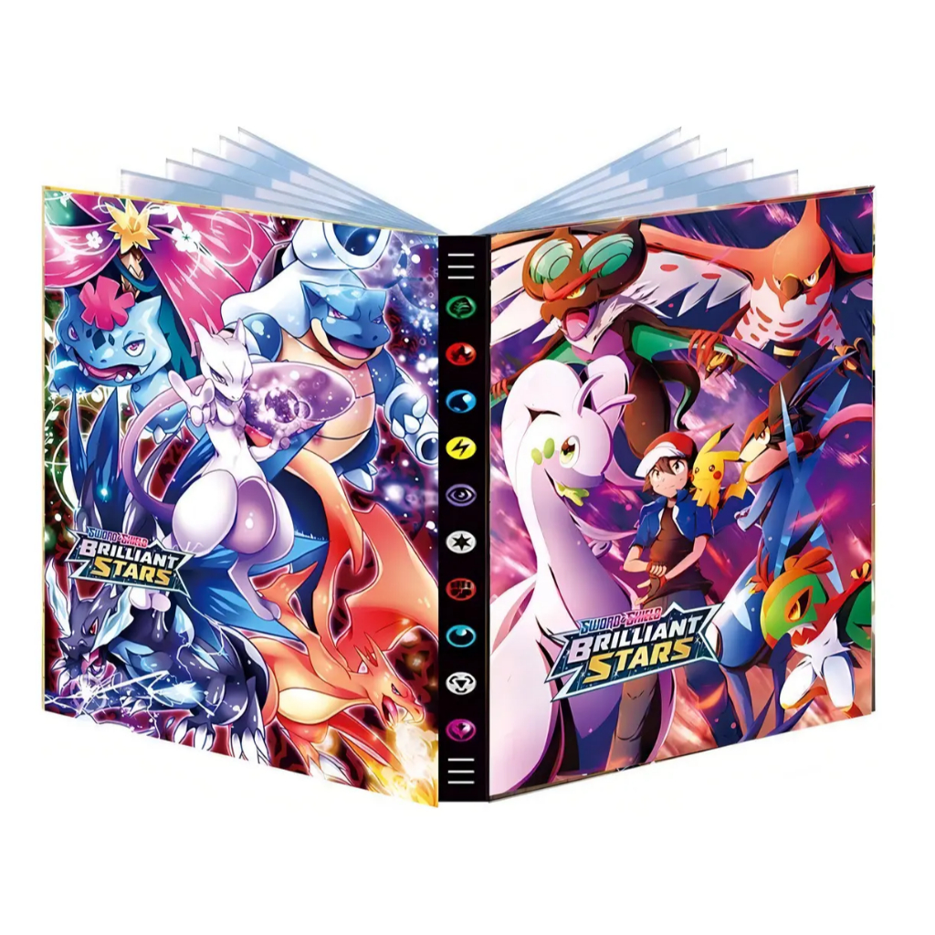 Álbum Pokémon Pasta Grande Porta 432 Cartas Tcg Card Charizard Lucario Mewtwo