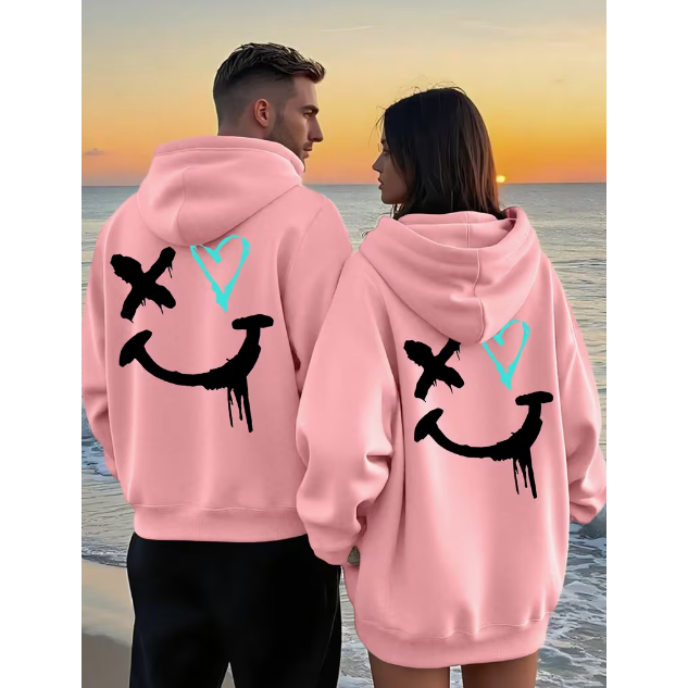 Kit 2 Moletom Casal Carinha de X S2 Babando Presente Namorados