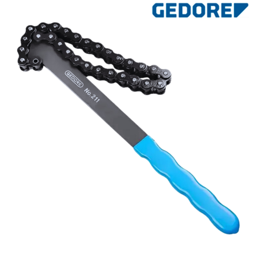 Chave de Corrente para Tubos Gedore Azul 211-5" Até 5 Polegadas Uso Pesado Industrial
