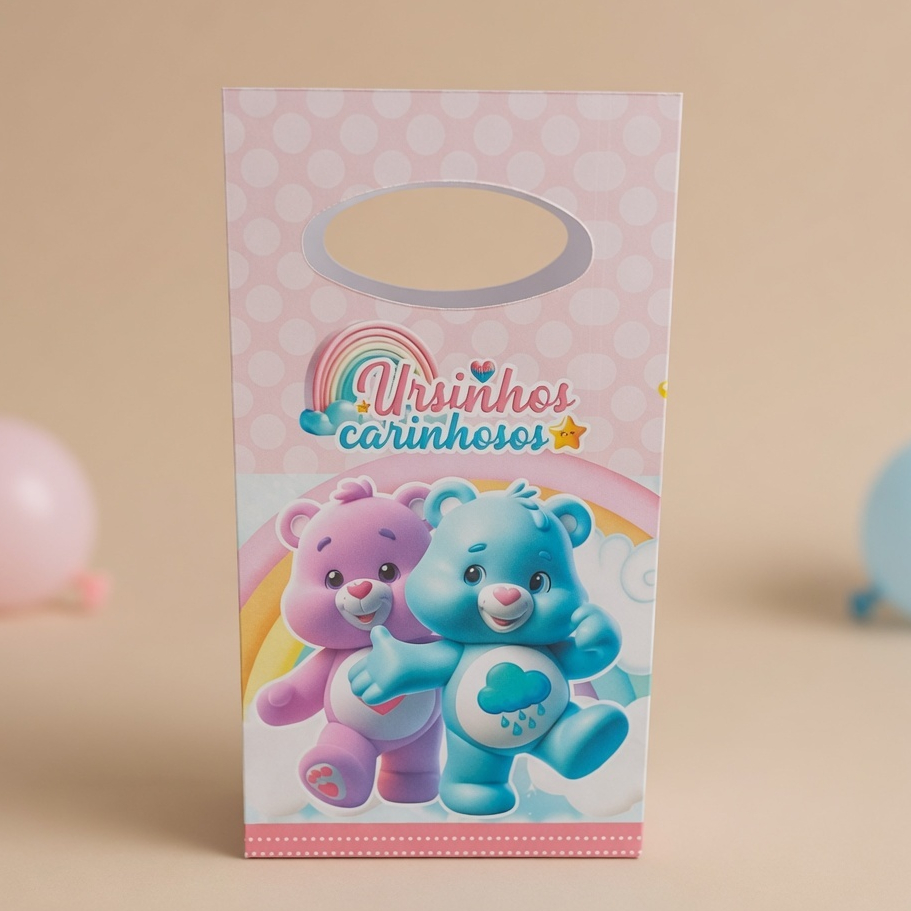 Sacolinha P Ursinhos Carinhosos Rosa/Para Festa Infantil/Lembrancinha para Aniversário/Decoração
