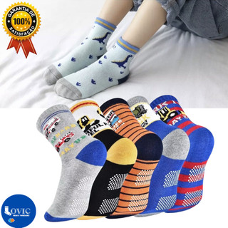 Kit Até 18 Pares de Meias Infantil Menino Antiderrapante Estampada