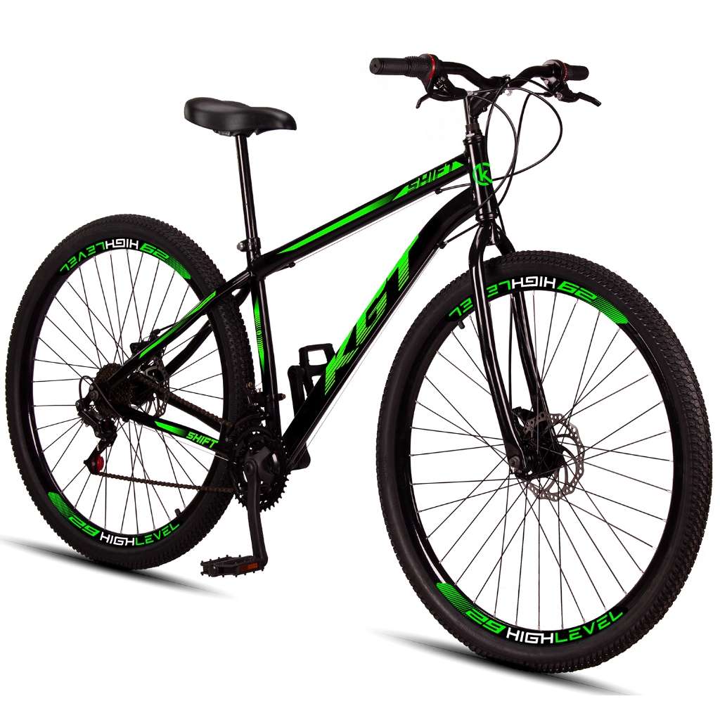 Bicicleta Aro 29 Aço Carbono KGT Shift Freios A Disco 21 Marchas