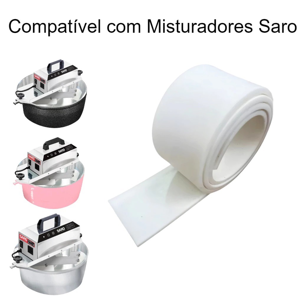 Silicone Panela mexedora De Mexer Doces E Produtos Alimentícios Varias medidas Translucido