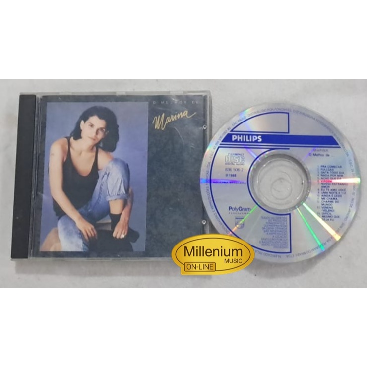 CD Marina O Melhor De Marina 1988 Original Gravadora Colecionador Ótimo Estado