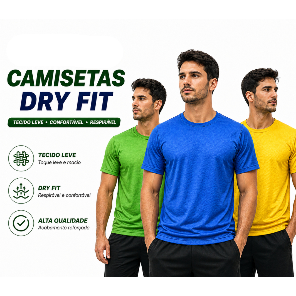 Camisas Academia Dry Fit Masculina Tecido Leve Treino Camiseta Malha Musculação Manga Curta Esporte