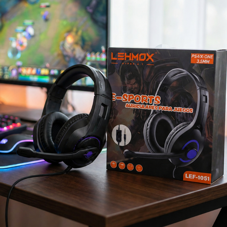 Headset Lehmox LEF 1051 Com Microfone PS4 P2 Xbob