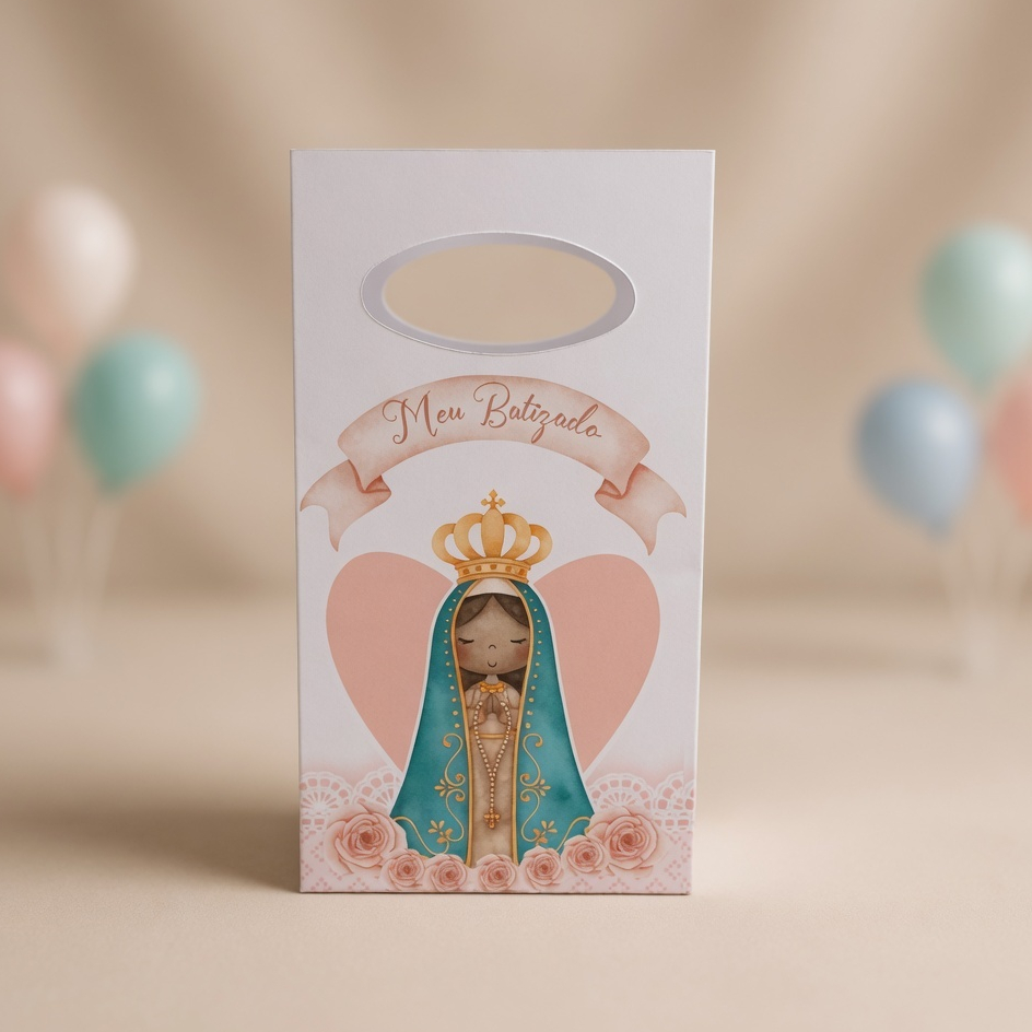 Sacolinha P Nossa Senhora Aparecida Batizado/Para Festa Infantil/Lembrancinha para Aniversário/Decoração