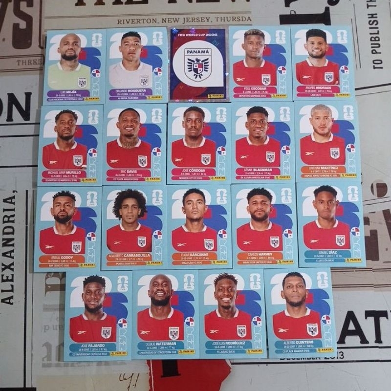 Panamá - Figurinhas Originais Avulsas Copa do Mundo Fifa 2026 (PAN) (venda unitária)