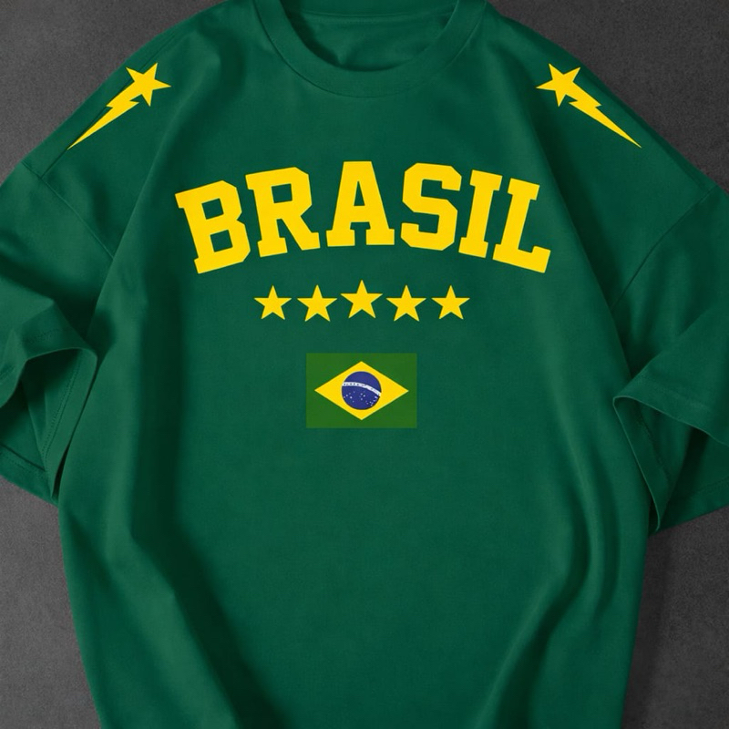 Camisa Do Brasil Camiseta Copa Do Mundo Unissex