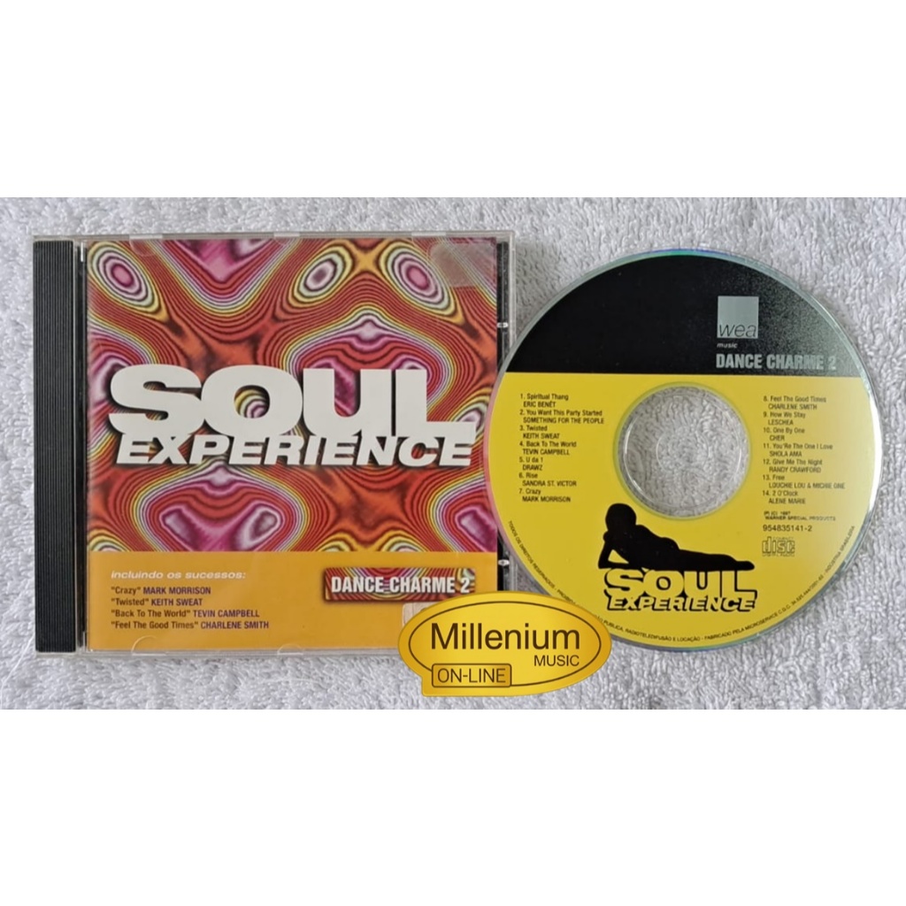 CD  Soul Experience  Dance Charme Volume 2- 1997 Original Gravadora Colecionador Ótimo Estado