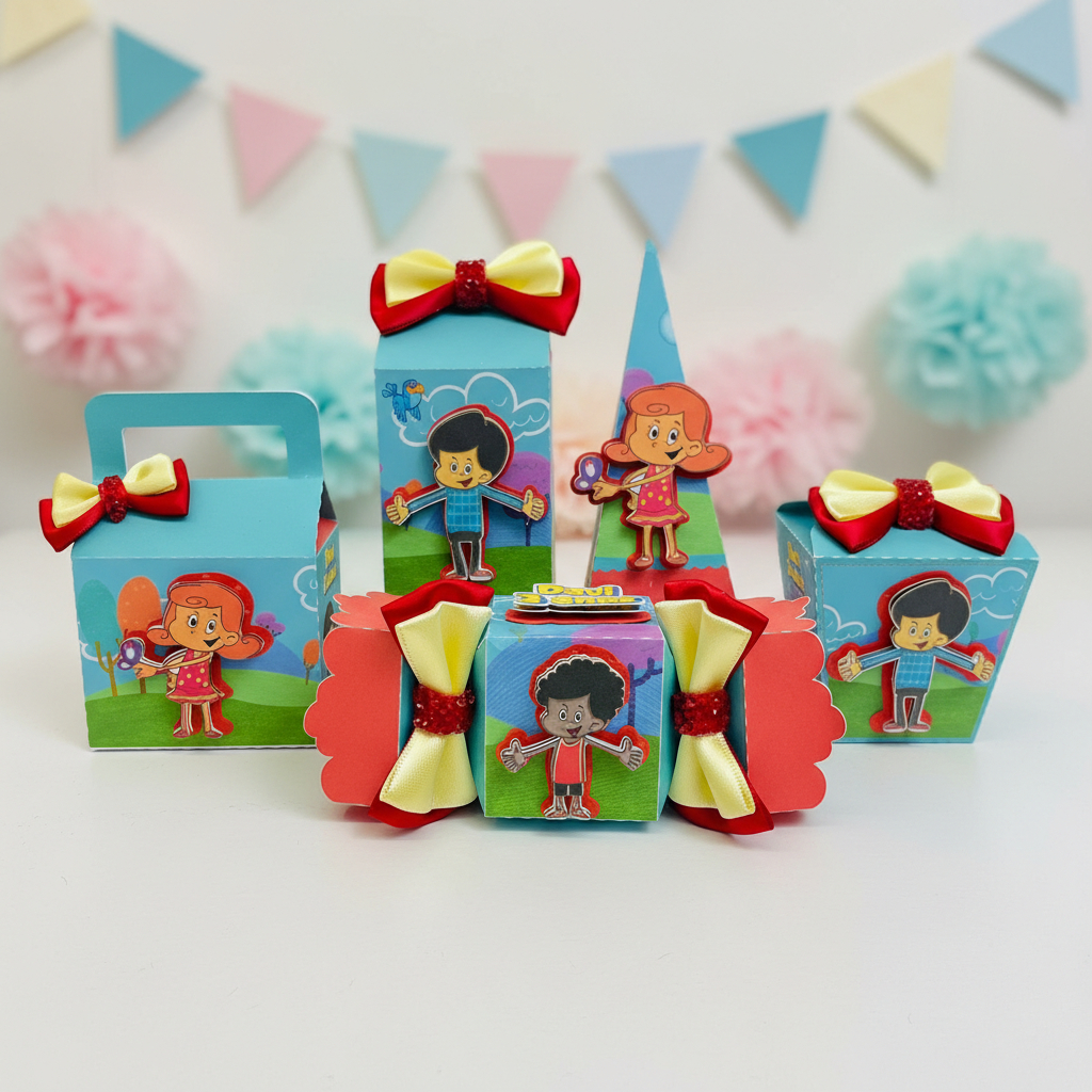 kit Festa 3D Personalizada Lembrancinha e Decoração Para Festa de Aniversario 3 Palavrinhas