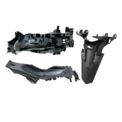 Paralama Traseiro + Para Lama B Titan Fan 125 150 2014 A 2016 e Fan 160 2016 a 2023 Preto