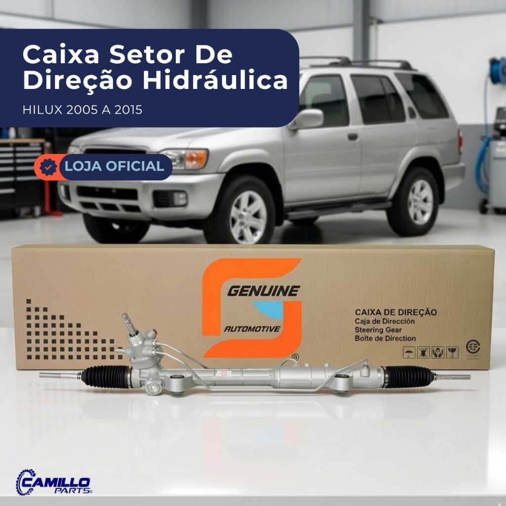 Imagem Caixa Direção Hidráulica Toyota Hilux 2005 a 2015 Nova Alta Durabilidade Genuine Automotive