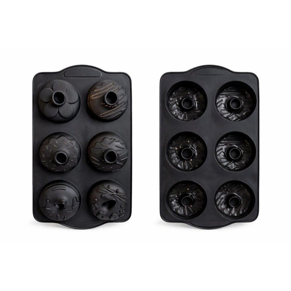 Forma Silicone 6 Cavidades Donuts  Molde Antiaderente Assadeira Bolo Cozinha Resistente