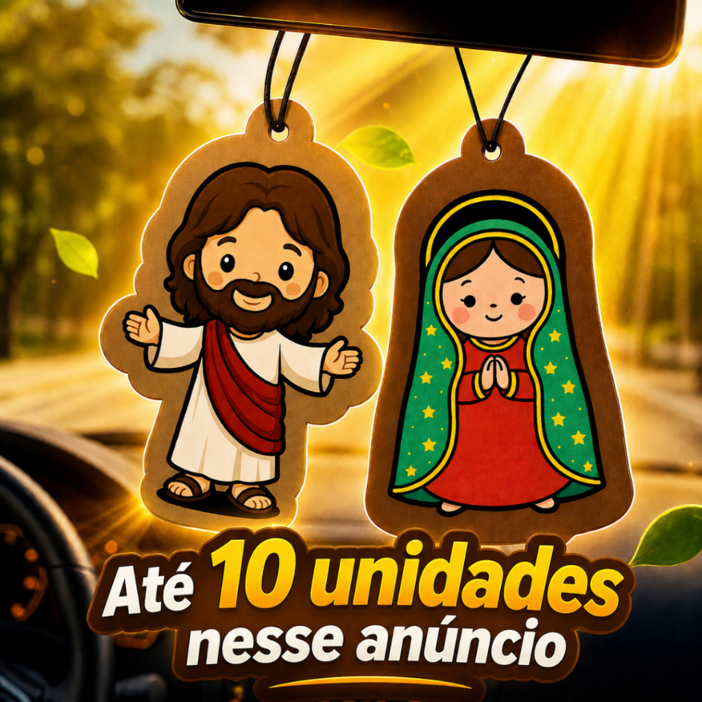 Kit 10 Cheirinho Aromatizante para Carro e Ambiente Jesus & Maria Abençoe seu ambiente - SMELL Premium - Felsen Car