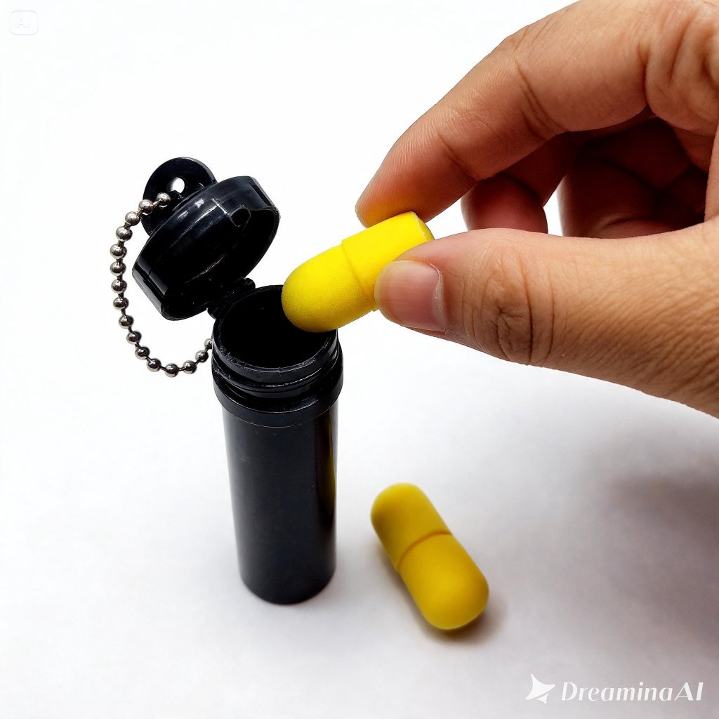 Case Protetor Auricular Porta EPI Estojo Plástico Resistente Compacto Preto Silent