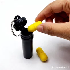 Case Protetor Auricular Porta EPI Estojo Plástico Resistente Compacto Preto Silent
