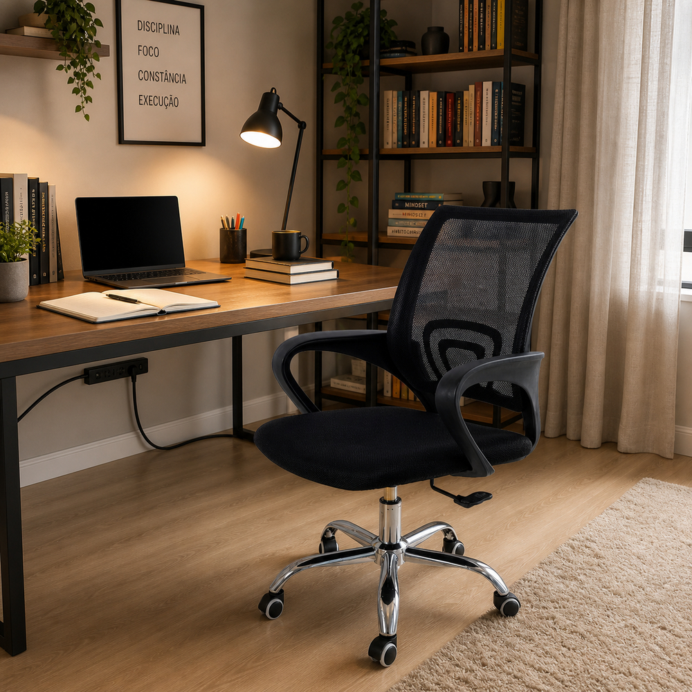 Cadeira de Escritório Ergonômica, Conforto para Home Office e Escritório Moderno
