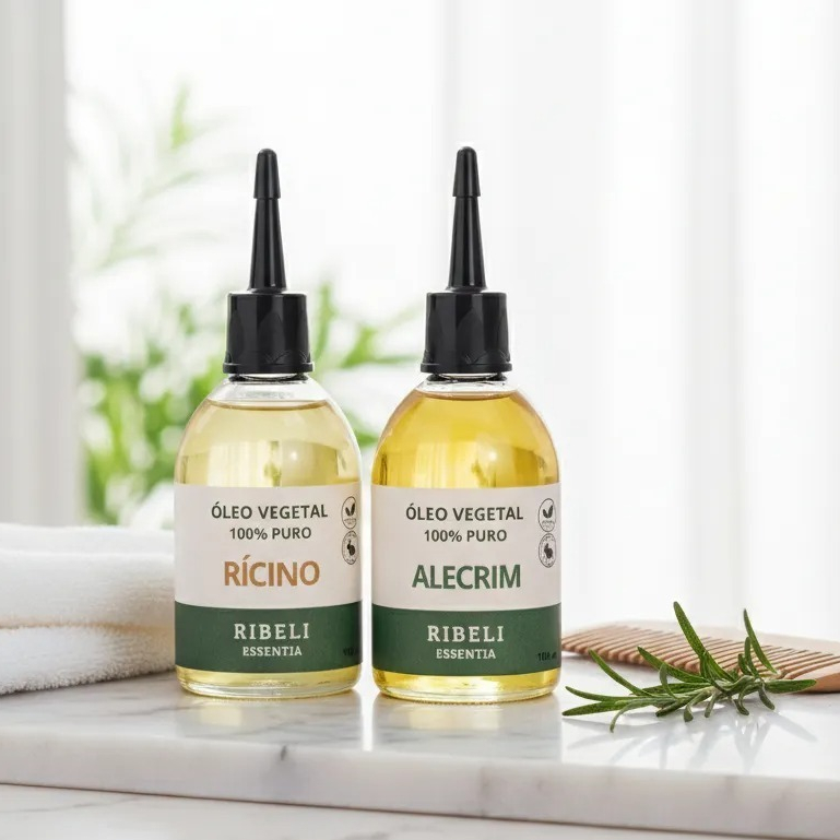Óleo Vegetal de Rícino 100% Puro 100ml de Óleo para Cabelo Umectação Crescimento Capilar