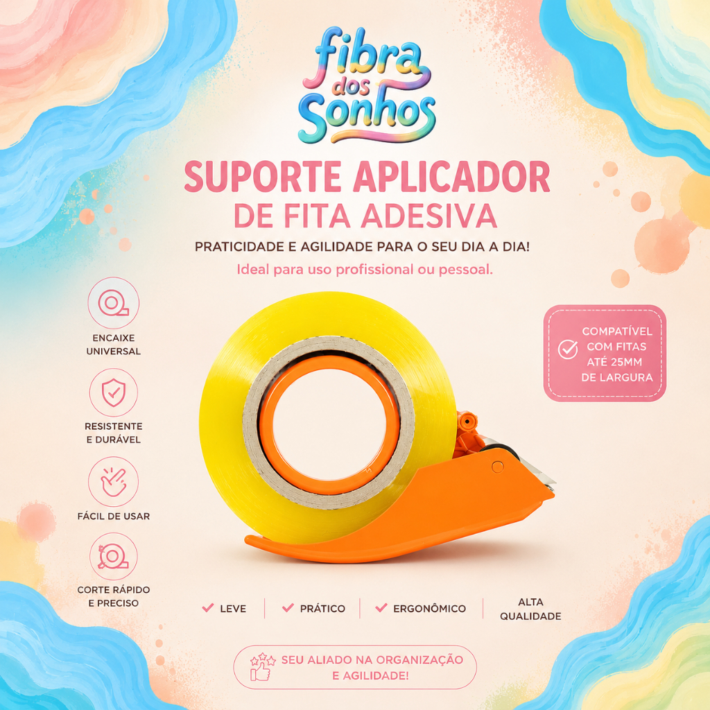 Suporte Aplicador De Fita Adesiva - Selagem de Caixa de Plástico Portátil