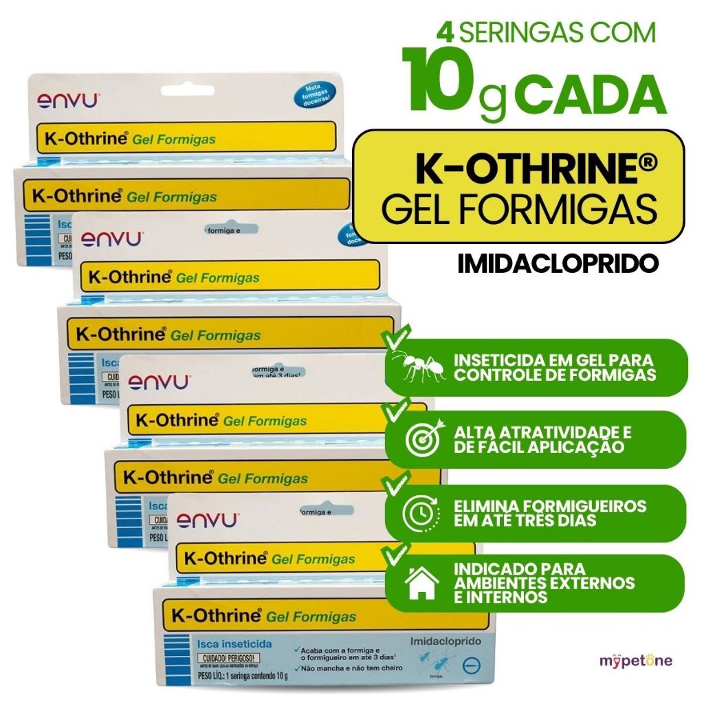 Kit 4 K-Othrine Gel para Formigas Bayer - 10 g