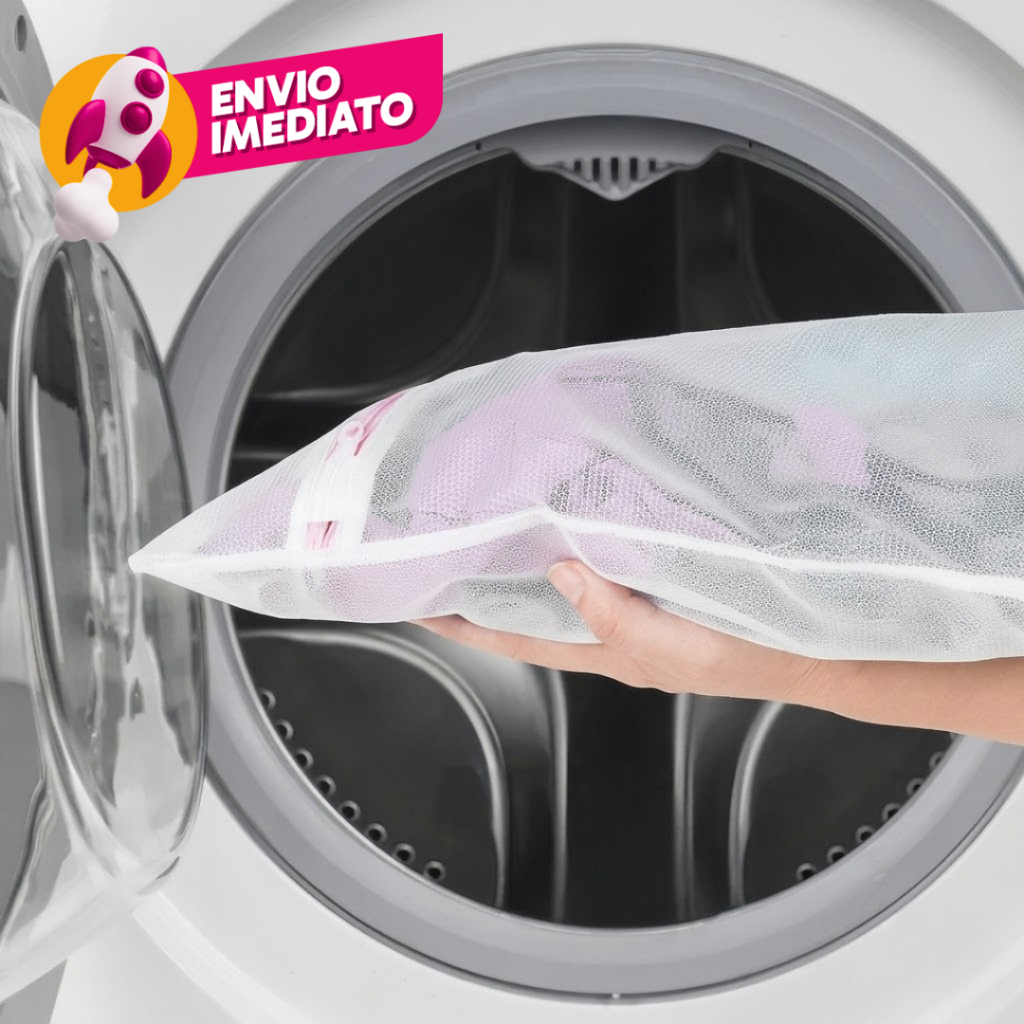 Kit Saco Roupa Delicada Lavar Máquina Saquinho Ziper Proteção E Organização Mala Viagem 30x40cm