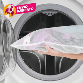 Kit Saco Roupa Delicada Lavar Máquina Saquinho Ziper Proteção E Organização Mala Viagem 30x40cm
