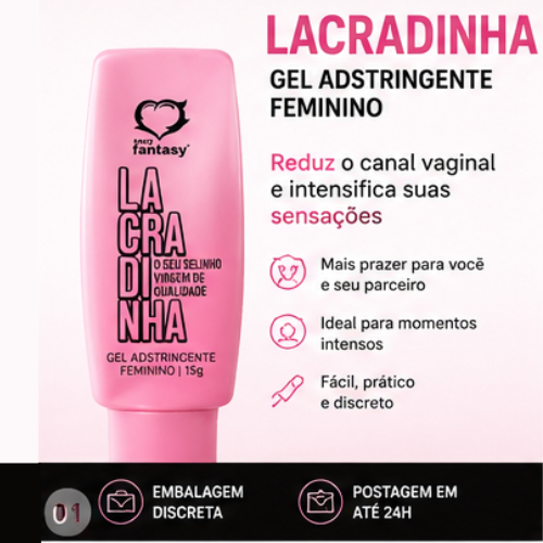 LACRADINHA GEL FEMININO ADSTRINGENTE LUBRIFICANTE APERTADINHA SEX SHOP PRODUTO ERÓTICO PARA O CASAL