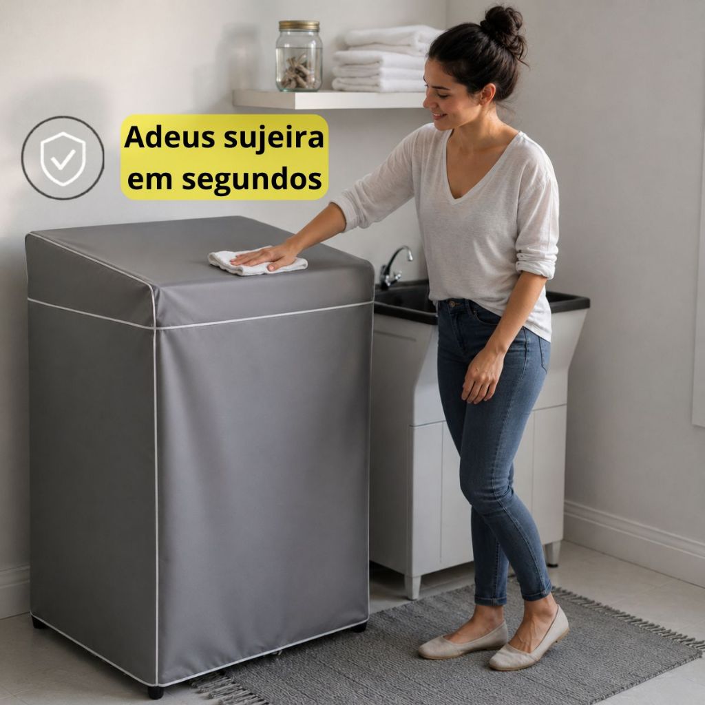 Capa Para Maquina De Lavar Impermeavel Todas Marcas Electrolux Brastemp Consul — imagem 2 de 2