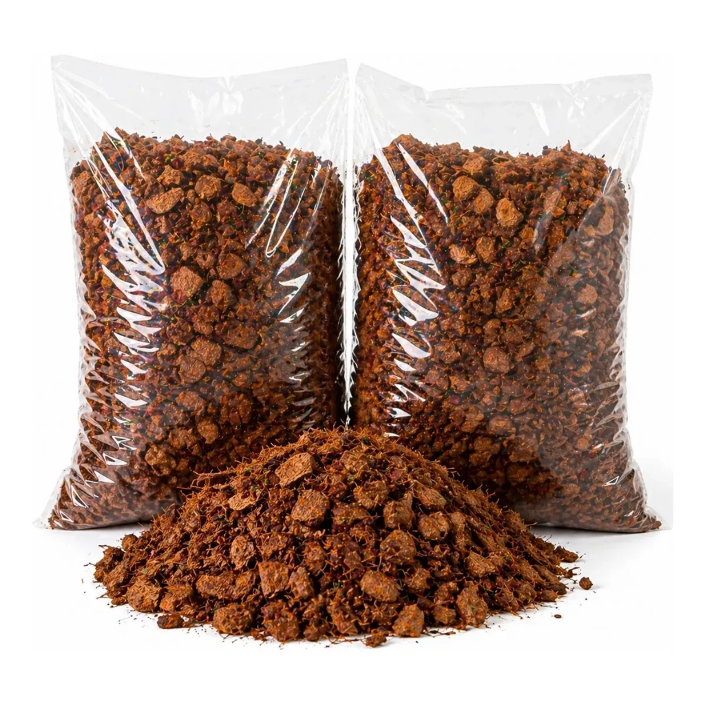 Kit 2x Chip Coco 10l Médio Substrato Natural Jardinagem Orquídea Planta